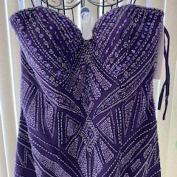 WOW!  Gape Heavily Beaded Strapless Formal Dress 4 - Picture 2 of 7